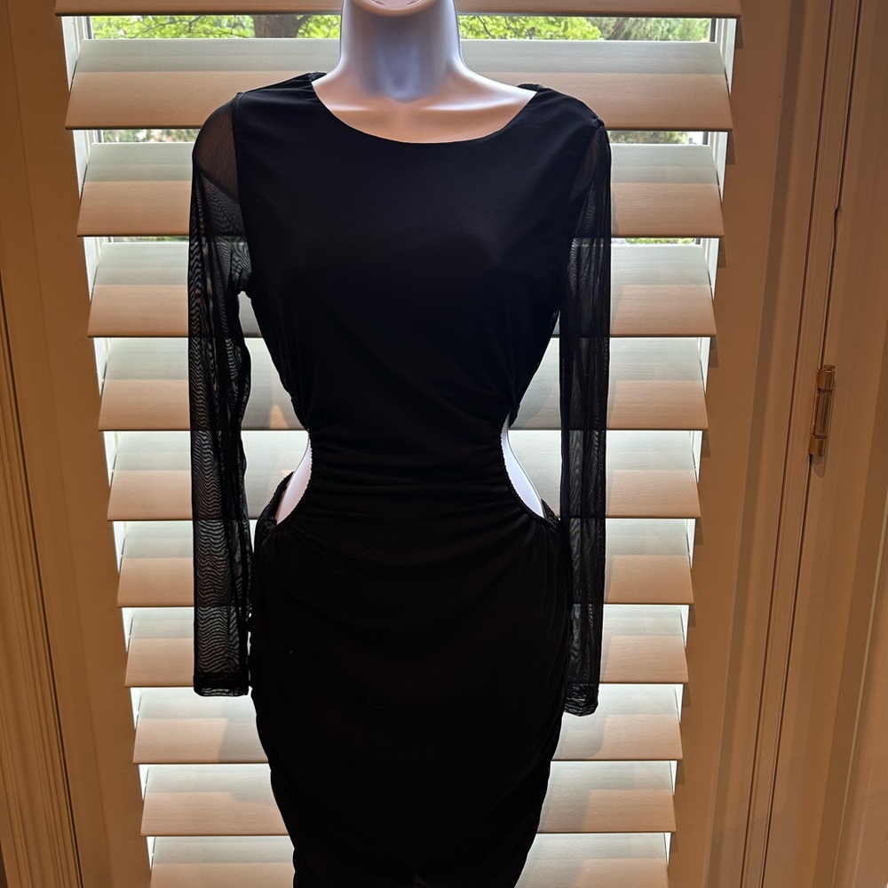 STEVE MADDEN Black Cut-Out Dress